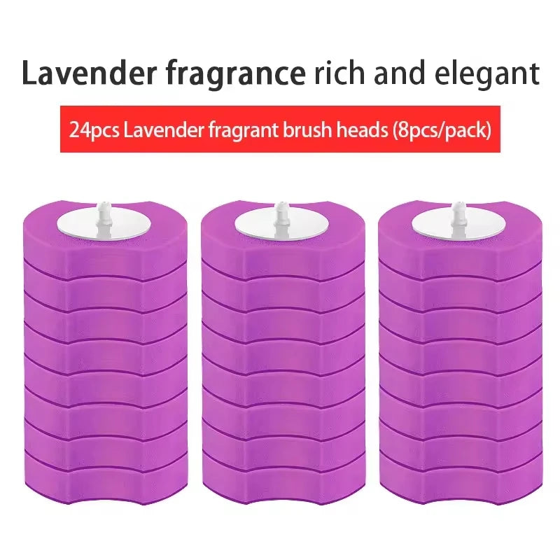 Recharges de brosse de toilette jetables, 24 pièces, tampons de recharge de baguette de toilette, nettoyeurs de brosse de bol pour toilettes, accessoires d'outils de nettoyage de salle de bains
