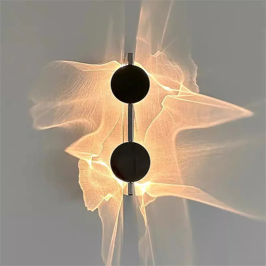 Lampes murales LED créatives en carton ondulé avec câblage USB et télécommande, appliques d'ambiance pour chambre à coucher, chevet, couloir, porche