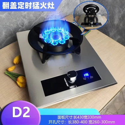 Cuisinière à gaz à brûleur unique avec feu puissant pour la cuisine domestique, bureau intégré liquéfié