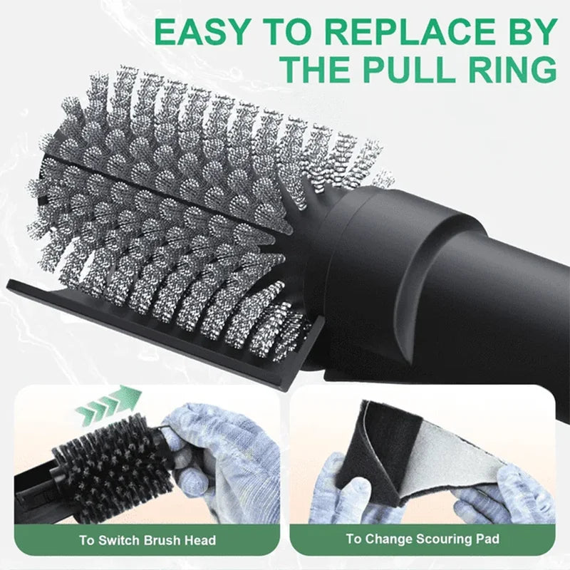Brosse pour barbecue, réglages à 3 vitesses, brosse pour gril électrique, 180 °   Tête réglable, nettoyeur de gril de 90 minutes pour les fumeurs de plaques extérieures
