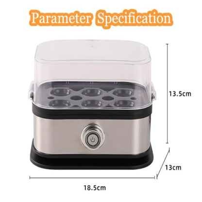 Chaudière à œufs intelligente, 200W, gain de place, arrêt automatique, capacité de 6 œufs, cuiseur à œufs rapide en acier inoxydable