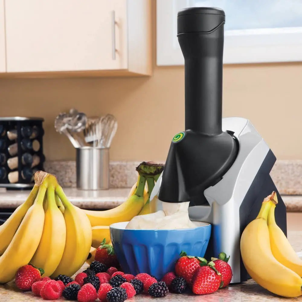 Machine à glace électrique domestique 110V-220V, petite machine à glace pour fruits, yaourts et smoothies, machine à faire des glaces pour enfants