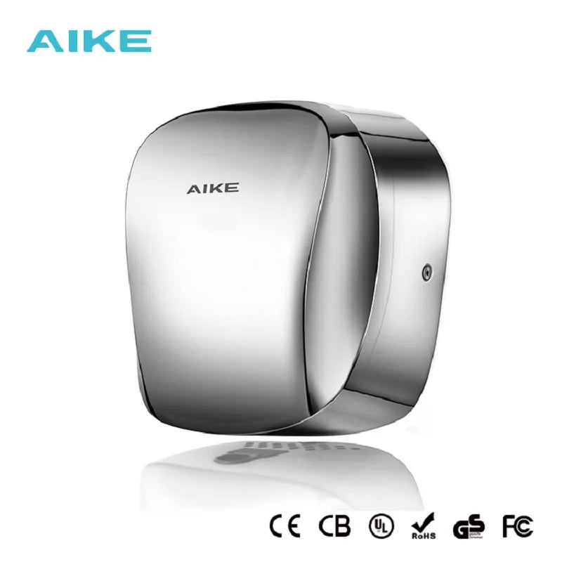 AIKE-Sèche-mains automatique avec filtre HEPA, finition en acier inoxydable brossé, machine à sécher les mains, 1450W, approuvé UL