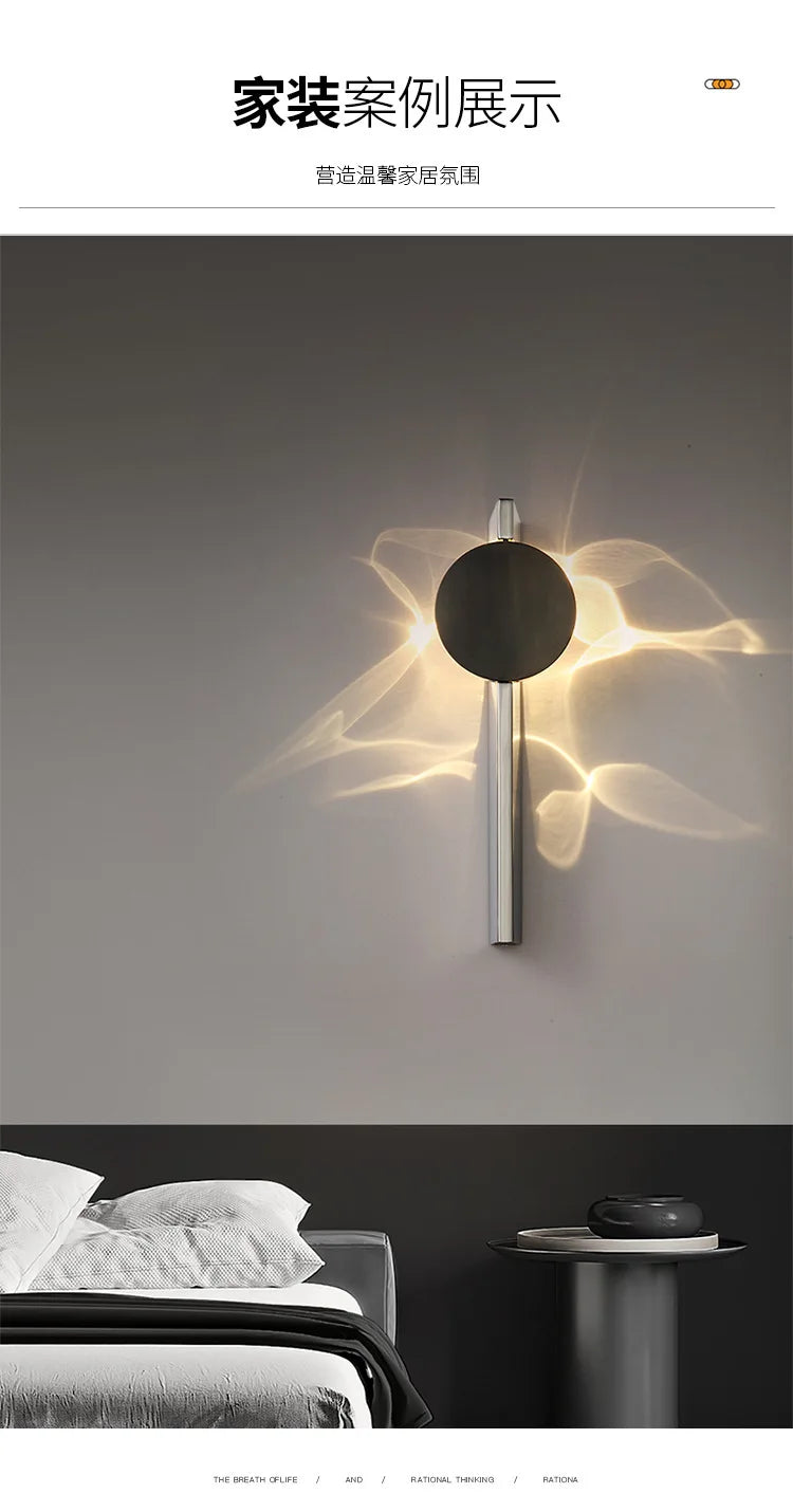 Lampes murales LED créatives en carton ondulé avec câblage USB et télécommande, appliques d'ambiance pour chambre à coucher, chevet, couloir, porche