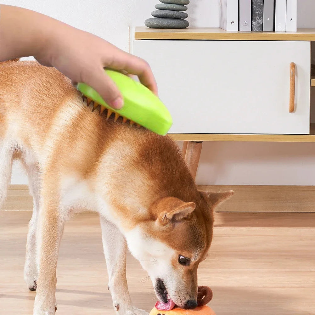 Brosse à vapeur 3 en 1 pour animaux de compagnie, peigne pour chien, brosse électrique pour pulvérisation de poils de chat, Massage, toilettage pour animaux de compagnie, peignes d'épilation