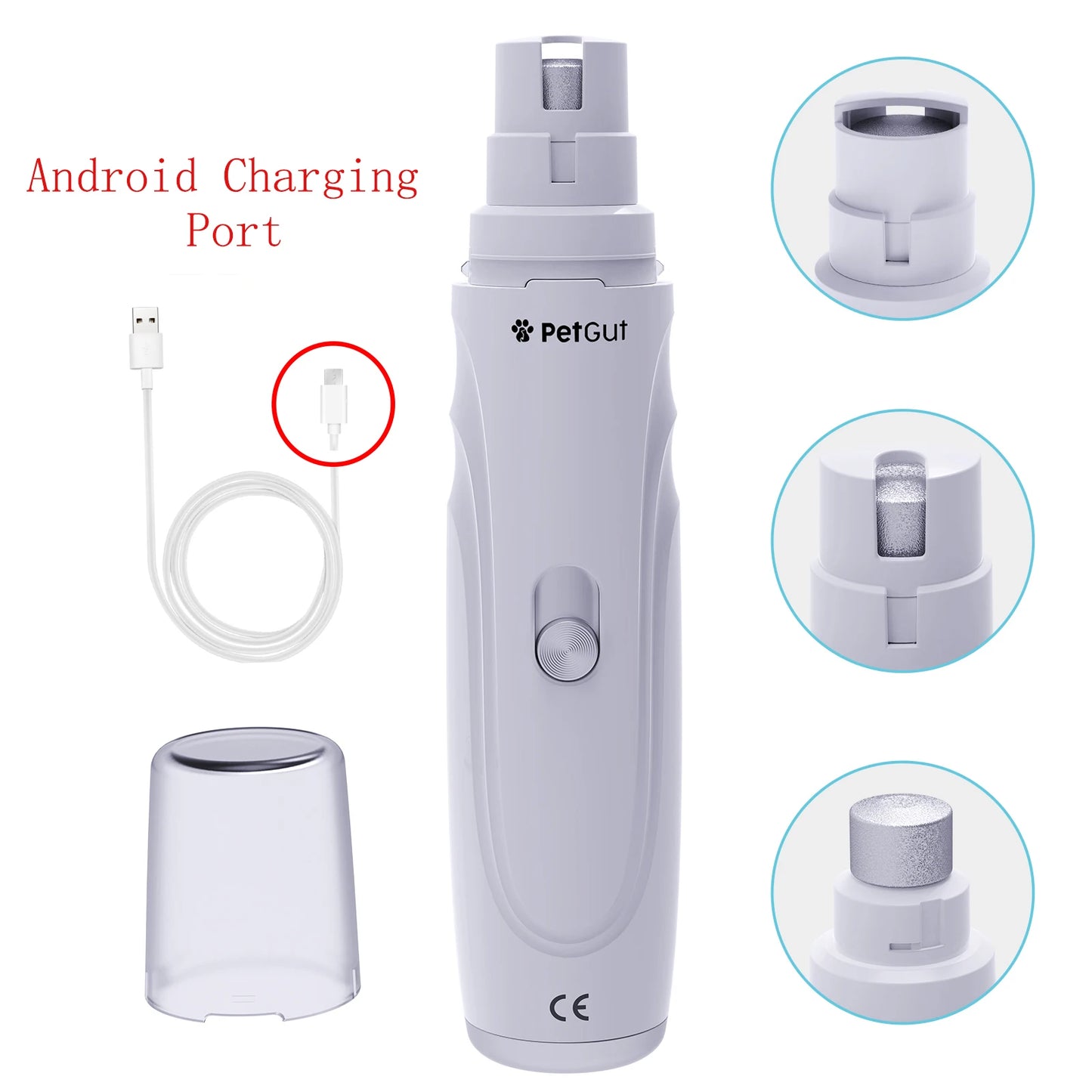 Broyeur électrique de griffes de chien, Rechargeable par USB, coupe-ongles électrique silencieux pour animaux de compagnie, pattes de chat, outils de toilettage des ongles