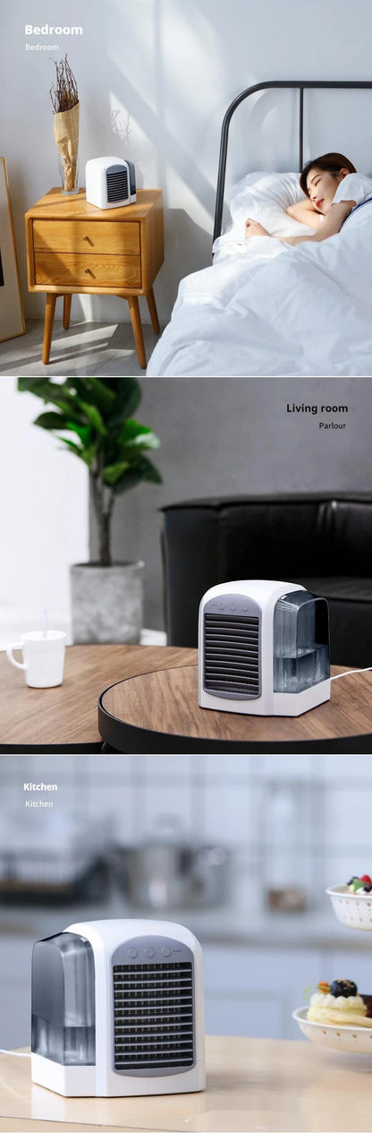 Essentiel pour l'été Style européen ventilateur refroidi à l'eau Mini ventilateur de bureau domestique climatiseur Usb refroidisseur d'air ventilateur électrique