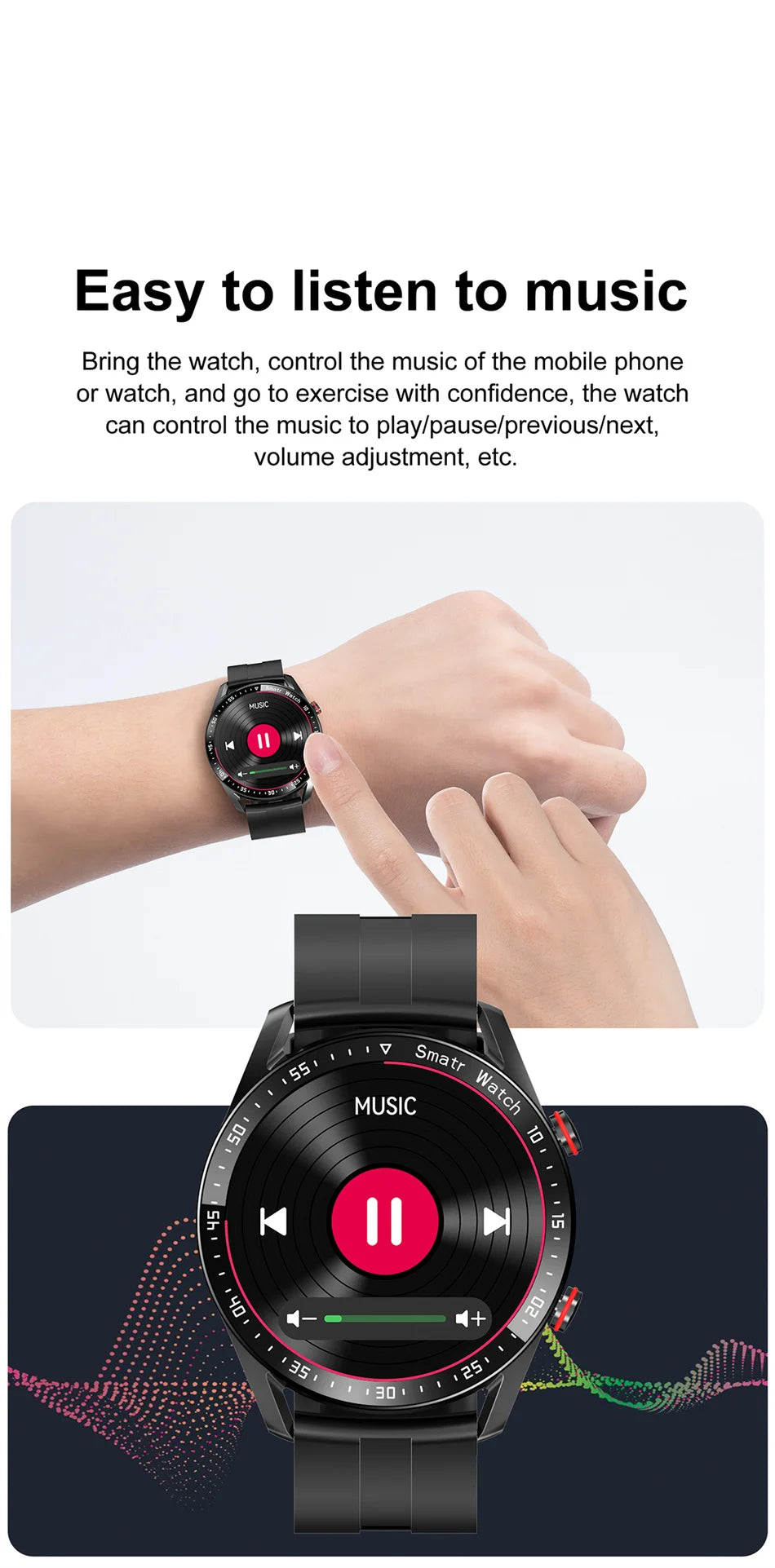 Montre connectée pour hommes et femmes, écran HD, Bluetooth, appel, GPS, moniteur de fréquence cardiaque, étanche IP68, nouveau, 2024