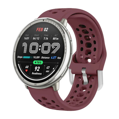 Bracelet en Silicone officiel 1:1 pour Amazfit Active 2, Bracelet de sport respirant Original, Amazfit GTS 4/3 Mini Bip 3 Correa