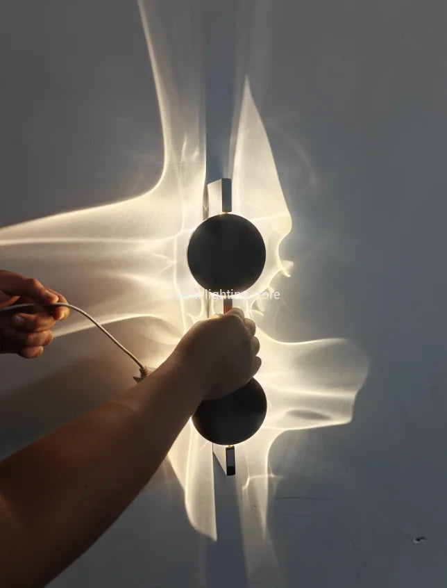 Lampes murales LED créatives en carton ondulé avec câblage USB et télécommande, appliques d'ambiance pour chambre à coucher, chevet, couloir, porche