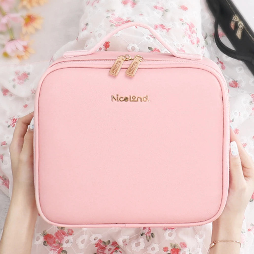 Étui à cosmétiques intelligent LED avec miroir, sac à cosmétiques, sacs de maquillage de voyage pour femmes, sac de rangement Portable à la mode, sacs de maquillage de voyage