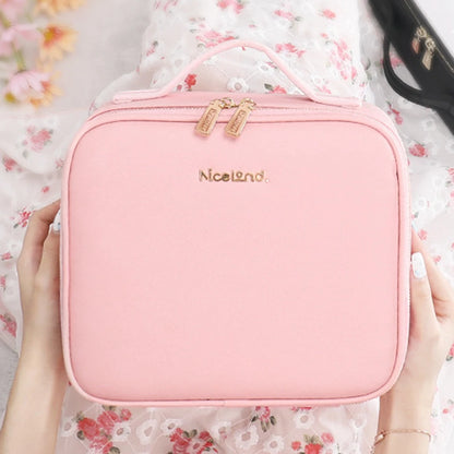 Étui à cosmétiques intelligent LED avec miroir, sac à cosmétiques, sacs de maquillage de voyage pour femmes, sac de rangement Portable à la mode, sacs de maquillage de voyage
