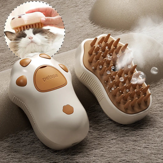 Brosse à vapeur 3 en 1 pour animaux de compagnie, peigne pour chien, brosse électrique pour pulvérisation de poils de chat, Massage, toilettage pour animaux de compagnie, peignes d'épilation