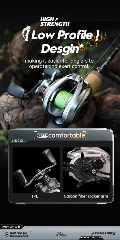 ANATONO-Moulinet de pêche ultraléger Silver bal 37Baitcasting, moulinet à élasticité, eau salée, rapport d'engrenage 130: 1, 8 + 1BB, 6kg, 7.0g