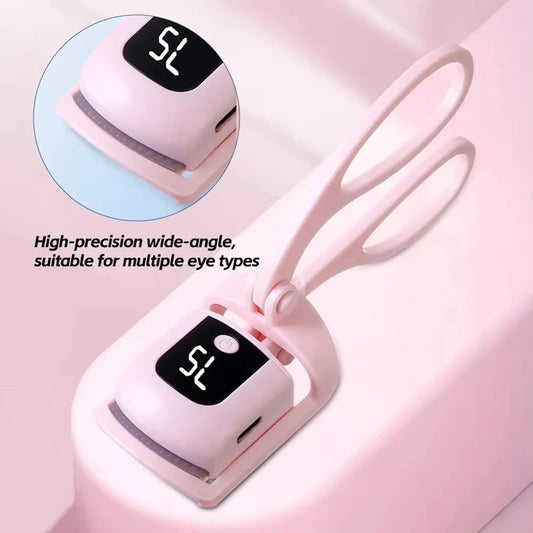 Recourbe-cils chauffant avec écran Lcd, coussinets en Silicone, Protection des cils, bouclage naturel sans endommager les cils, Rechargeable
