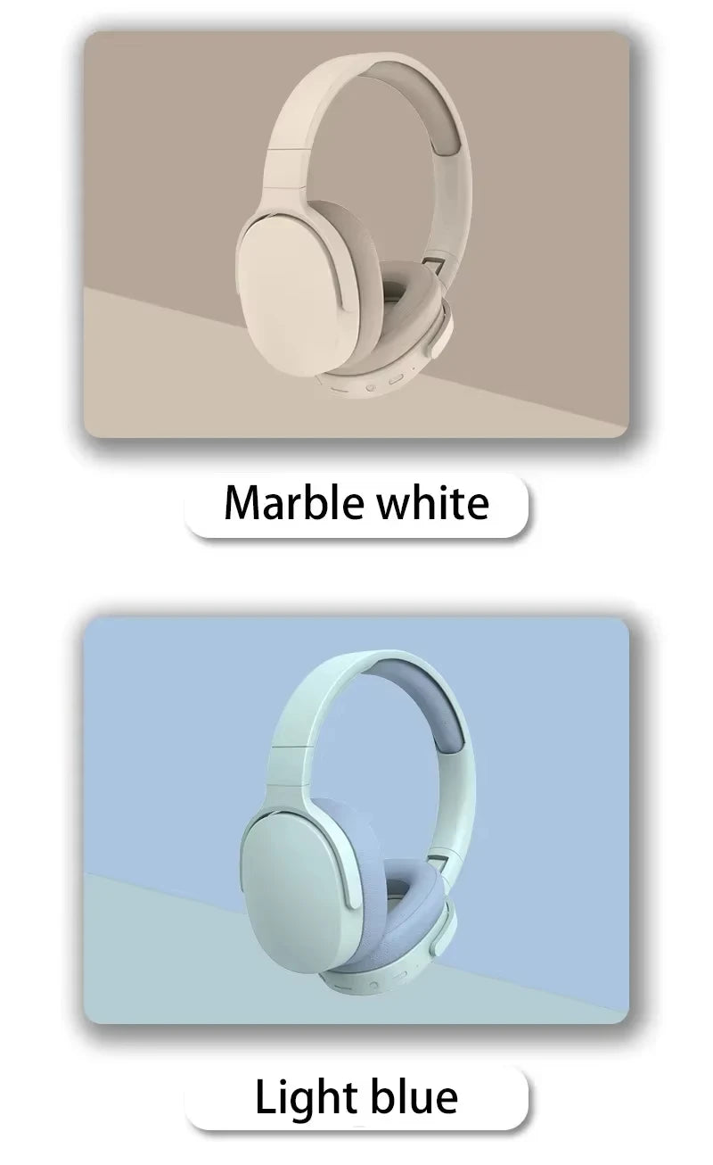 Écouteurs sans fil Bluetooth 5.3 sur l'oreille casques stéréo Hifi véritables sports avec écouteurs lecteur de musique Tf/Aux avec micro