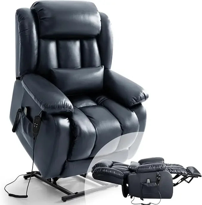 Fauteuil inclinable pour adultes, fauteuil élévateur électrique à double moteur, position infinie, levage plat, massage et chauffage, extension, personnalisé