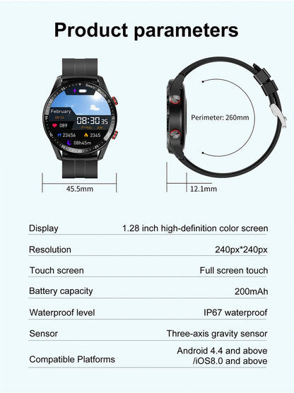 Montre connectée pour hommes et femmes, écran HD, Bluetooth, appel, GPS, moniteur de fréquence cardiaque, étanche IP68, nouveau, 2024