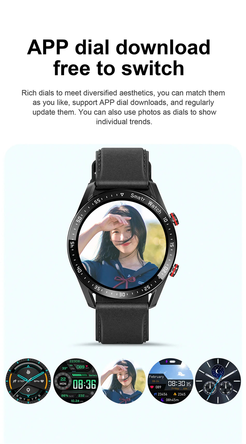 Montre connectée pour hommes et femmes, écran HD, Bluetooth, appel, GPS, moniteur de fréquence cardiaque, étanche IP68, nouveau, 2024