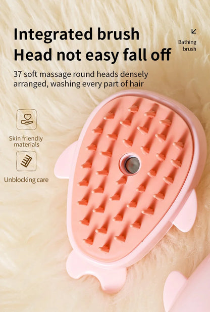 Brosse à vapeur 3 en 1 pour animaux de compagnie, peigne pour chien, brosse électrique pour pulvérisation de poils de chat, Massage, toilettage pour animaux de compagnie, peignes d'épilation
