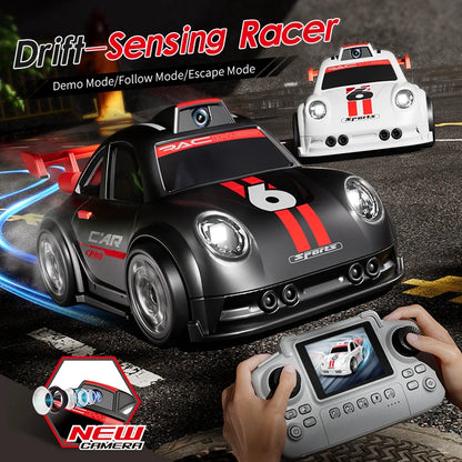Voiture à dérive C6 RC avec lumières double Mode, caméra sonore, contrôle d'écran, voiture à Induction intelligente, jouets pour enfants, cadeau, nouvelle collection 2026