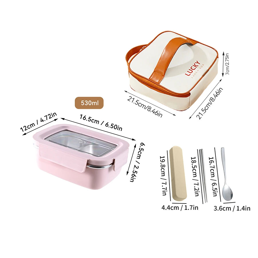 Boîte à déjeuner à compartiment en acier inoxydable 304 pour micro-ondes, boîte à Bento empilable anti-fuite pour étudiant, récipient alimentaire pour aliments froids et chauds