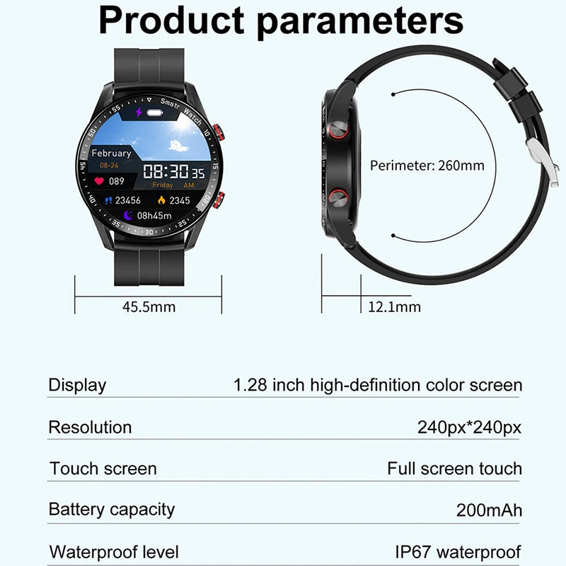 Montre connectée pour hommes et femmes, écran HD, Bluetooth, appel, GPS, moniteur de fréquence cardiaque, étanche IP68, nouveau, 2024