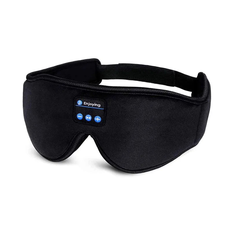 Écouteurs Bluetooth pour dormir, masque pour les yeux 3D, doux, élastique, confortable, sans fil, voyage, avion, bandeau, musique