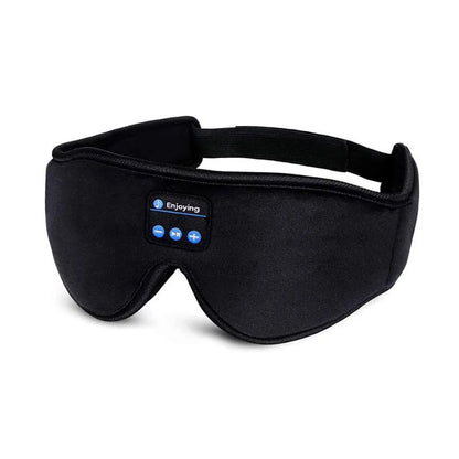 Écouteurs Bluetooth pour dormir, masque pour les yeux 3D, doux, élastique, confortable, sans fil, voyage, avion, bandeau, musique