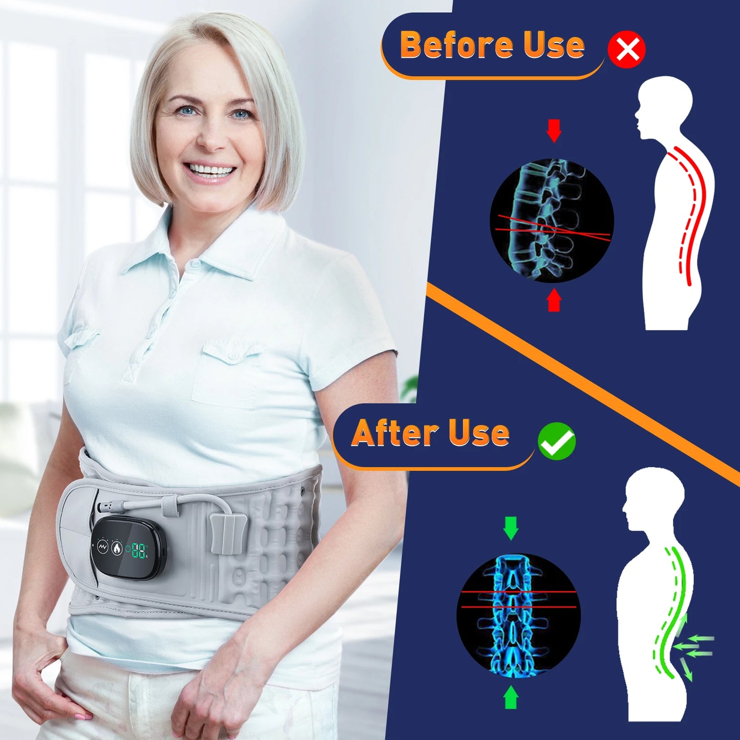 Ceinture de massage chauffante électrique