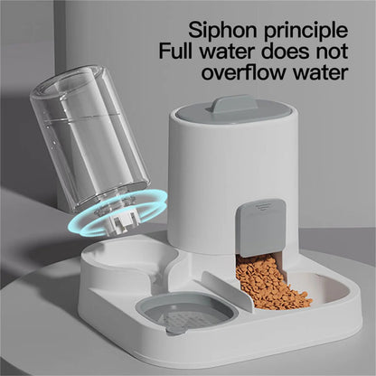 Distributeur et mangeoire automatiques d'eau pour chat, 1 paquet, anti-déversement, grande capacité, conception monobloc,