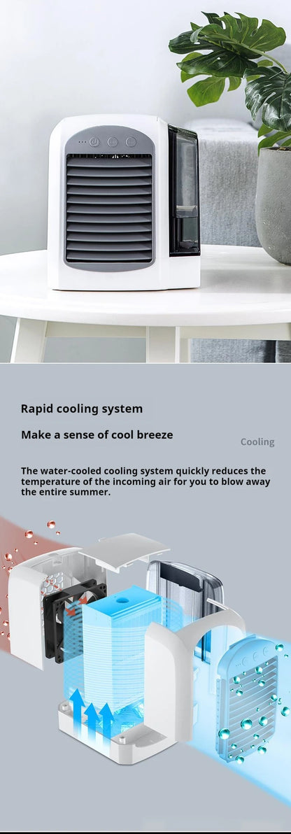 Essentiel pour l'été Style européen ventilateur refroidi à l'eau Mini ventilateur de bureau domestique climatiseur Usb refroidisseur d'air ventilateur électrique