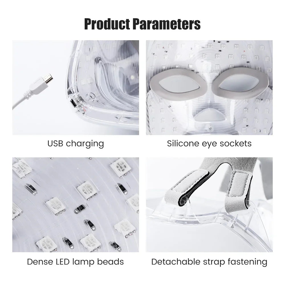 « Masque LED 7 couleurs USB