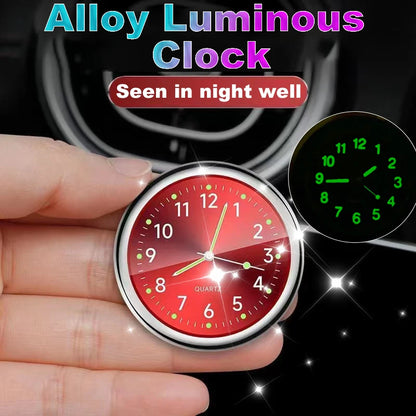 Mini horloge de voiture lumineuse Automobiles montre à coller interne mécanique horloges à Quartz ornement automatique 40/43mm Mini horloge numérique