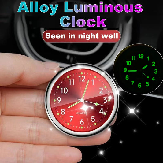 Mini horloge de voiture lumineuse Automobiles montre à coller interne mécanique horloges à Quartz ornement automatique 40/43mm Mini horloge numérique
