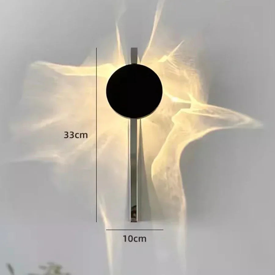 Lampes murales LED créatives en carton ondulé avec câblage USB et télécommande, appliques d'ambiance pour chambre à coucher, chevet, couloir, porche