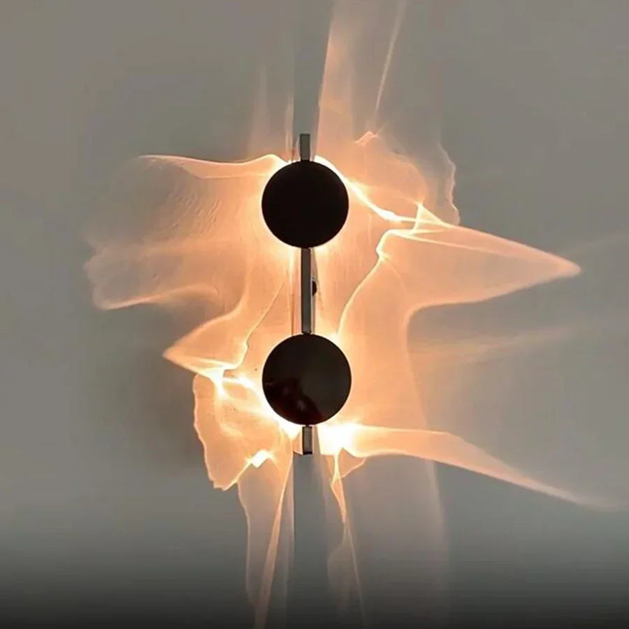 Lampes murales LED créatives en carton ondulé avec câblage USB et télécommande, appliques d'ambiance pour chambre à coucher, chevet, couloir, porche