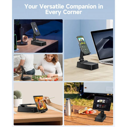 Support de téléphone avec haut-parleur Bluetooth, haut-parleur sonore surround HD, compatible avec tous les iPhone