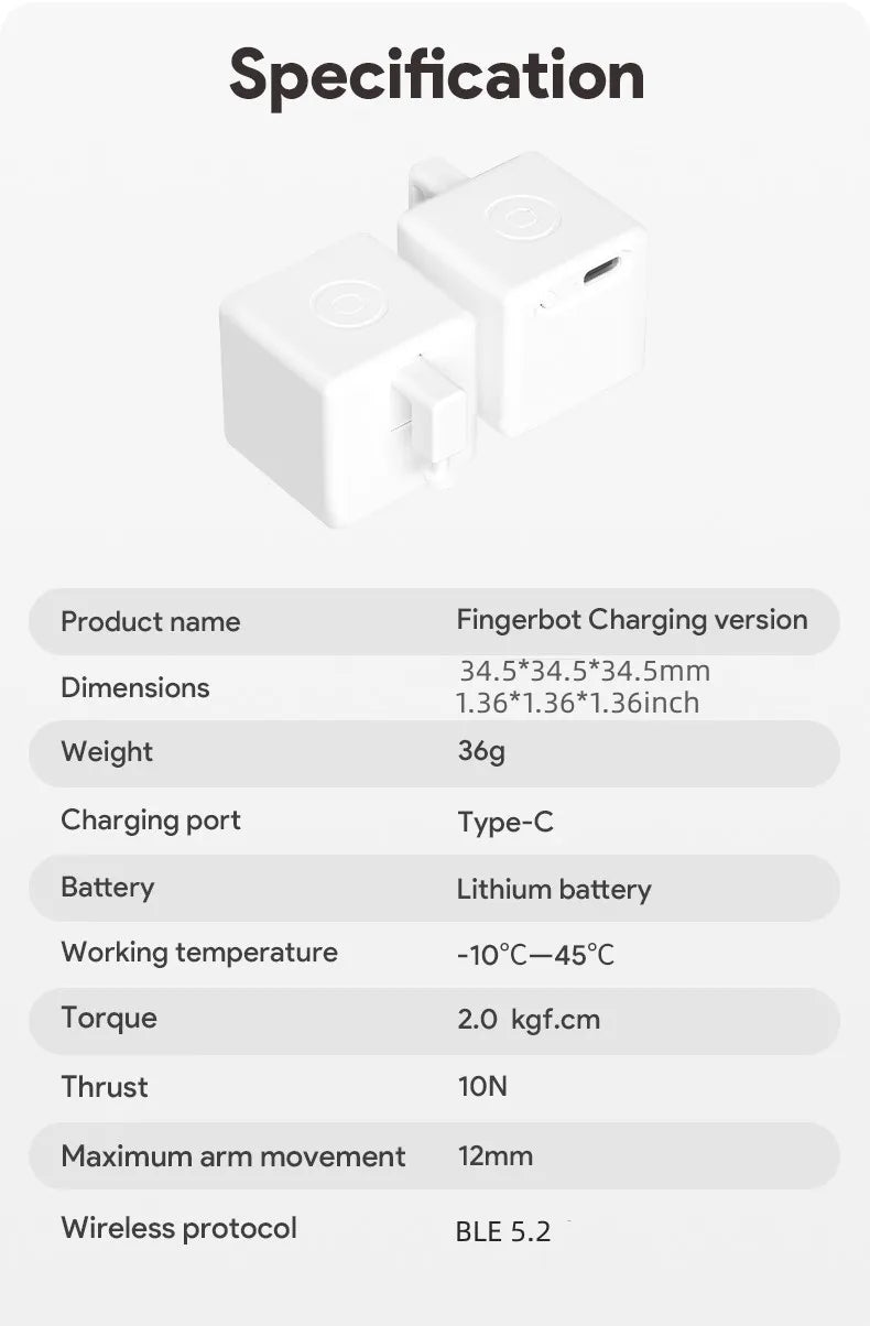 Nouveau commutateur intelligent Rechargeable Tuya, prise Fingerbot, rideaux de Garage, Robot à distance, Alexa Google Home, Assistant vocal