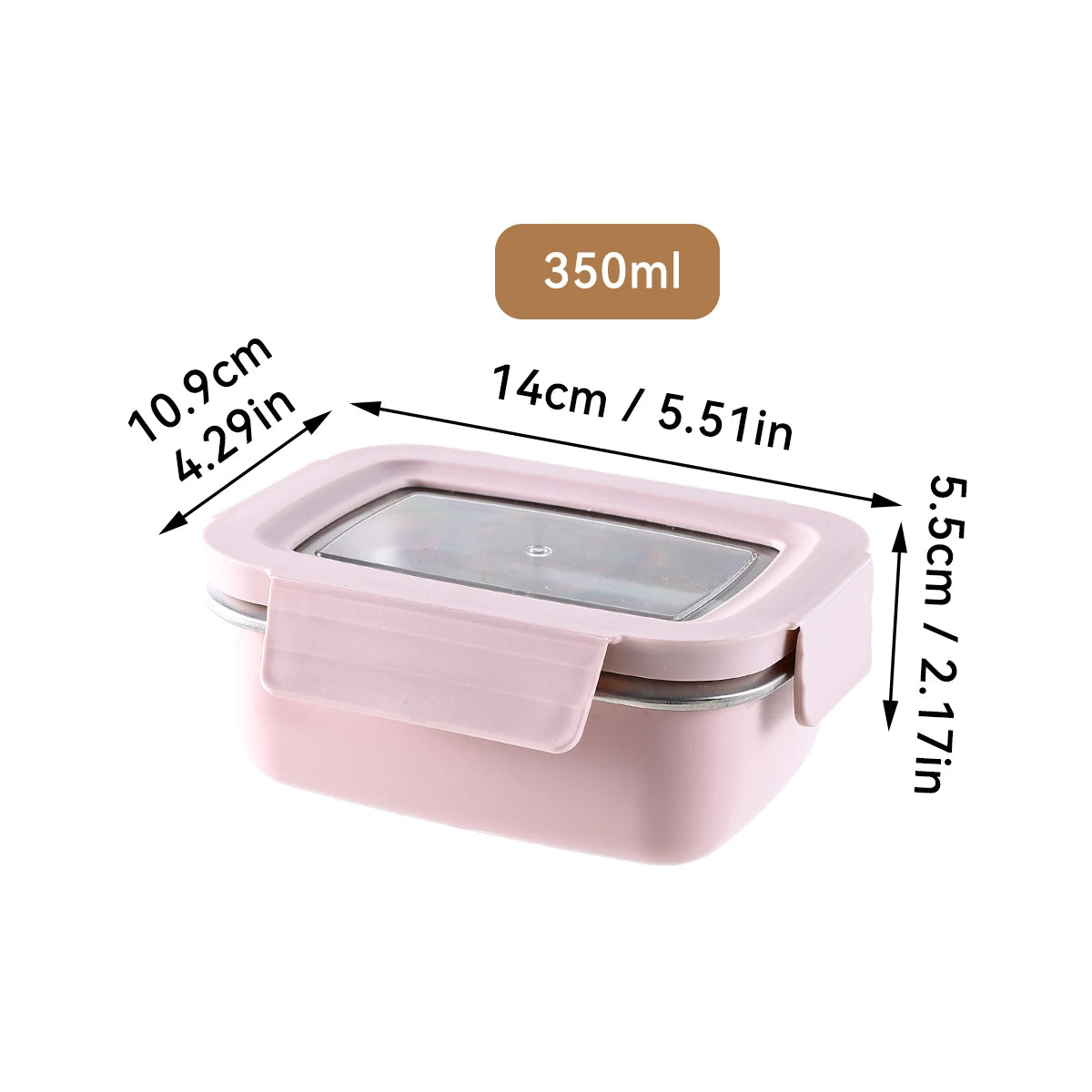 Boîte à déjeuner à compartiment en acier inoxydable 304 pour micro-ondes, boîte à Bento empilable anti-fuite pour étudiant, récipient alimentaire pour aliments froids et chauds