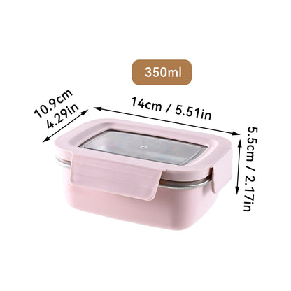 Boîte à déjeuner à compartiment en acier inoxydable 304 pour micro-ondes, boîte à Bento empilable anti-fuite pour étudiant, récipient alimentaire pour aliments froids et chauds
