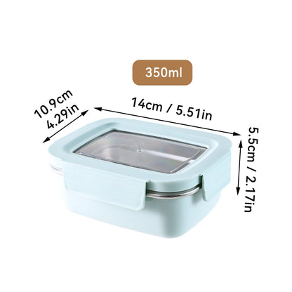 Boîte à déjeuner à compartiment en acier inoxydable 304 pour micro-ondes, boîte à Bento empilable anti-fuite pour étudiant, récipient alimentaire pour aliments froids et chauds